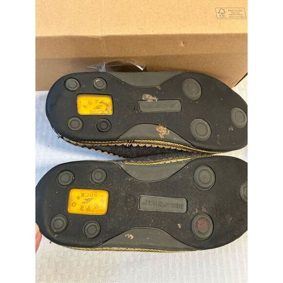 Deer stags slipper cuddle size 8 gray fleece shoes - Picture 5 of 5